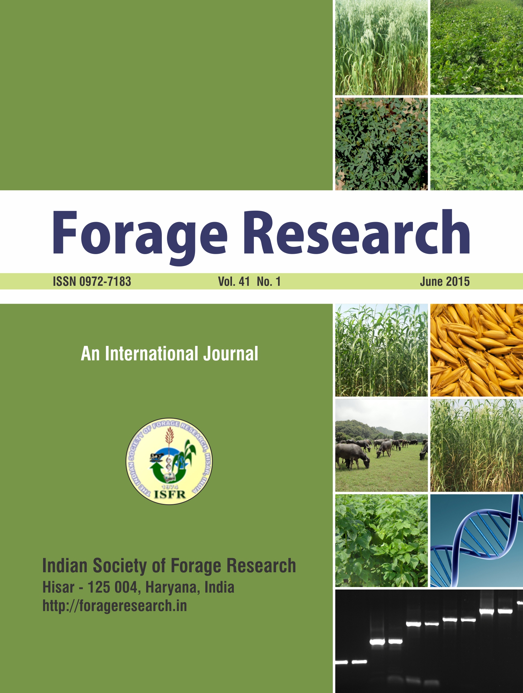 Forage Research Front Cover